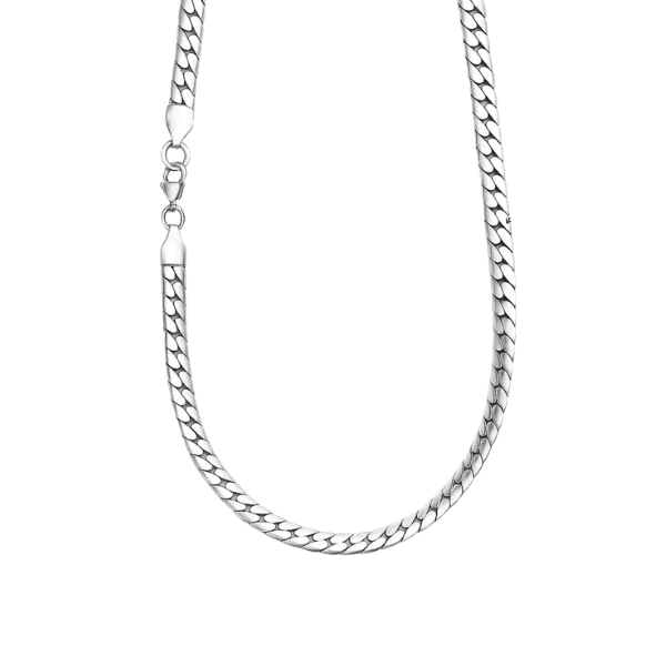 Premium Viper Snake Chain | 68cm Hypoallergenic 316L Stainless Steel Necklace – High-Polish Silver Finish